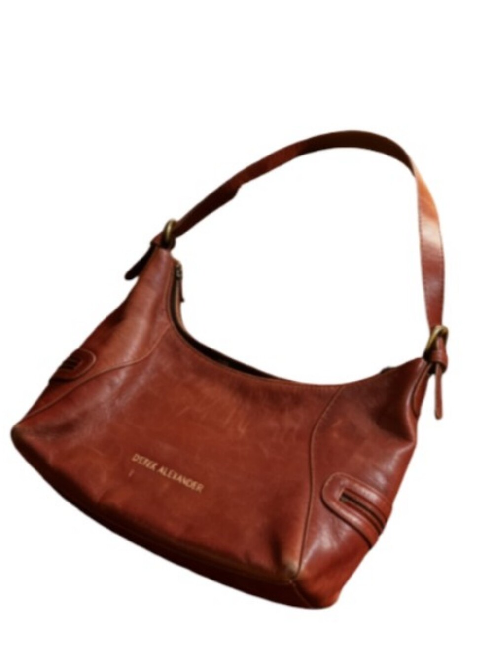 Derek Alexander Leather Hobo Sack Swing Bag Rust Brown Purse Shoulder Bag Roomy